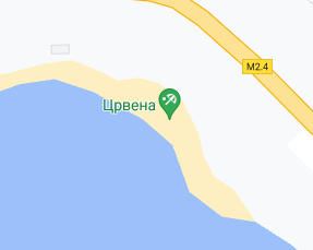 Розташування Червоного пляжу в Барі на карті