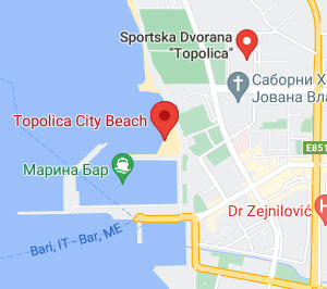 Розташування Міського пляжу Тополиця на карті