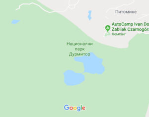 Розташування Національного парку Дурмітор на карті