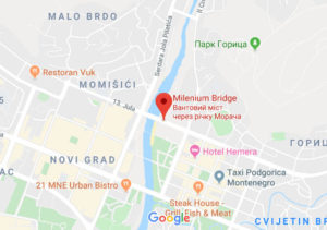 Розташування Моста Тисячоліття на карті