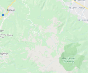 Розташування Національного природного парку Вітоша на карті