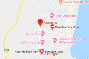 Розташування Парку розваг «Акваполіс» на карті