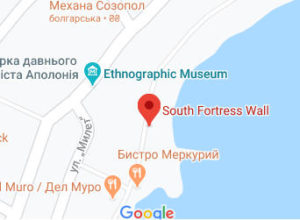 Розташування Південної Фортеці на карті