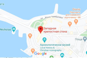 Розташування Фортечних стін на карті