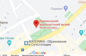 Розташування Археологічного музею Варни на карті