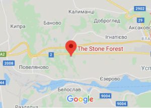 Розташування Побитих каменів на карті