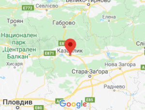 Казанлик - Болгарія - карта
