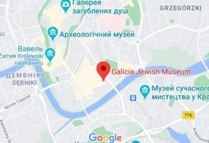 Розташування Єврейського музею «Галіція» на карті