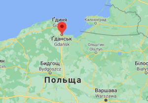 Гданськ - Польща - карта
