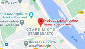 Розташування Кафедрального собору св. Іоанна Хрестителя на карті