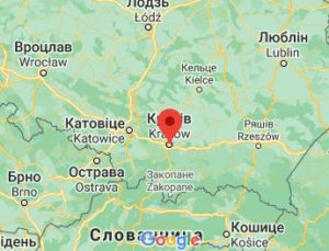 Краків - Польща - карта
