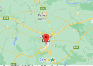 Лодзь - Польша - карта