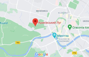 Розташування Краківського лугу на карті