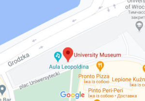 Розташування Музею Вроцлавського університету на карті