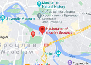 Розташування Національного музею Вроцлава на карті