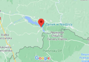 Розташування Замку Нєдзіца на карті