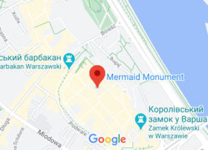 Розташування Варшавської Русалки на карті