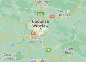 Вроцлав - Польща - карта