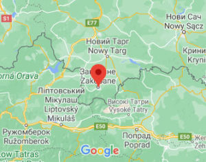 Закопане - Польща - карта