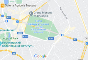 Розташування Парку П'ятдесятиріччя на карті