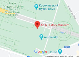 Розташування Королівського Музею мистецтва та історії на карті