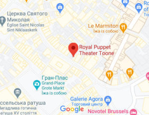 Розташування Театру і бару Royal de Toone на карті