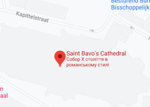 Розташування Кафедрального собору Св. Бавона на карті