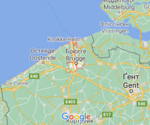 Брюгге - Бельгія - карта