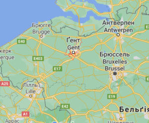 Гент - Бельгія - карта