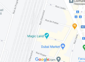 Розташування Кварталу червоних ліхтарів в Брюсселі на карті