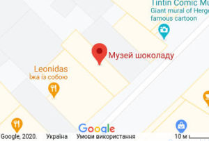 Розташування Музею какао та шоколаду на карті