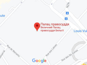 Розташування Палацу правосуддя на карті