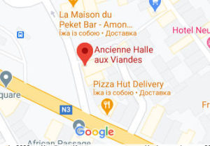 Розташування Колишнього м'ясного ринку Льєжа на карті