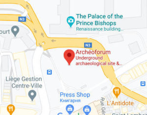 Розташування Археологічного музею Льєжа на карті