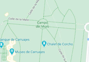 Розташування Парку Кампо-дель-Моро на карті