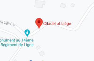 Розташування Цитаделі Льєжа на карті