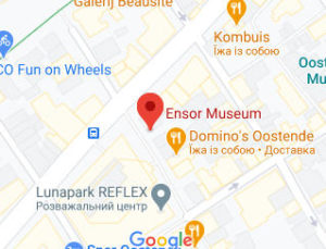 Розташування Будинку-музею Енсора на карті
