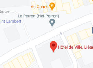 Розташування Льєжської ратуші на карті