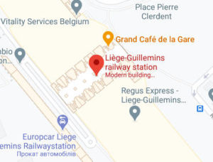 Розташування Вокзалу Льєж-Гійемен на карті