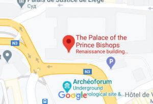 Розташування Палацу князів-єпископів Льєжа на карті
