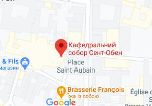 Розташування Кафедрального собору Сент-Обен на карті