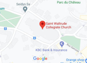Розташування Кафедрального собору Св. Вальтруди на карті