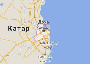 Доха - Катар - карта