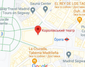 Розташування Королівського театру на карті