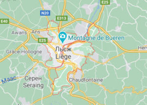 Льєж - Бельгія - карта