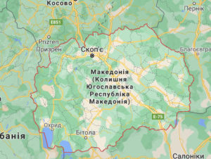 Північна Македонія - карта