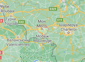 Монс - Бельгія - карта