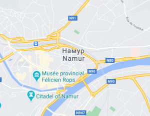 Намюр - Бельгія - карта