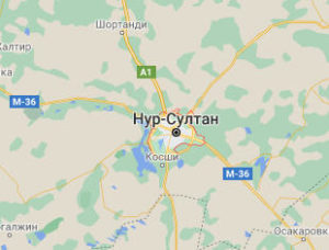Нур-Султан - Казахстан - карта