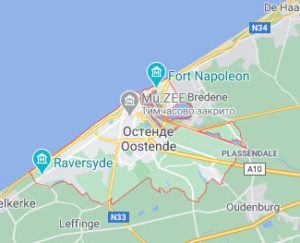 Остенде - Бельгія - карта